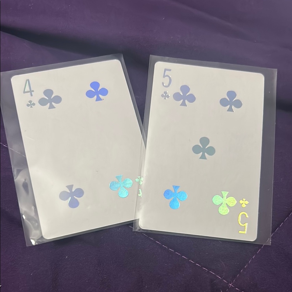 Christian Dior JOY Collectible Playing Cards 4♣ & 5♣